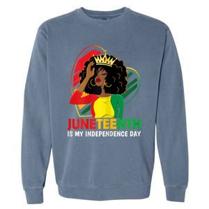 Juneteenth Women Queen African American Black Garment-Dyed Sweatshirt