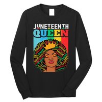 Juneteenth Wo Queen African American Black Afro Long Sleeve Shirt