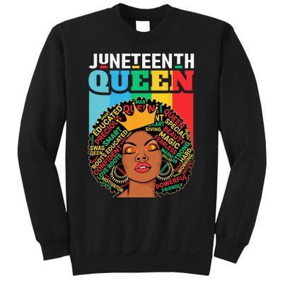 Juneteenth Wo Queen African American Black Afro Sweatshirt