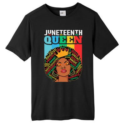 Juneteenth Wo Queen African American Black Afro Tall Fusion ChromaSoft Performance T-Shirt