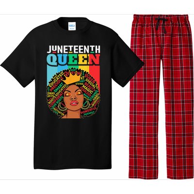 Juneteenth Wo Queen African American Black Afro Pajama Set