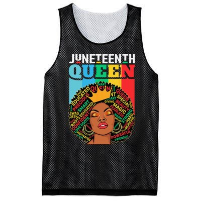 Juneteenth Wo Queen African American Black Afro Mesh Reversible Basketball Jersey Tank