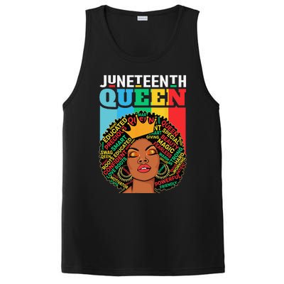 Juneteenth Wo Queen African American Black Afro PosiCharge Competitor Tank