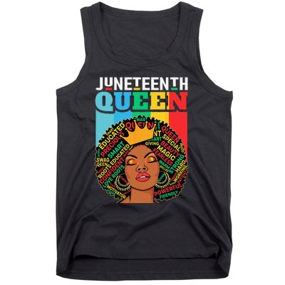 Juneteenth Wo Queen African American Black Afro Tank Top