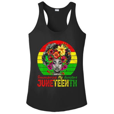 Juneteenth Wo Remembering My Ancestors Black Wo Ladies PosiCharge Competitor Racerback Tank