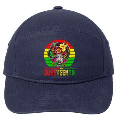 Juneteenth Wo Remembering My Ancestors Black Wo 7-Panel Snapback Hat