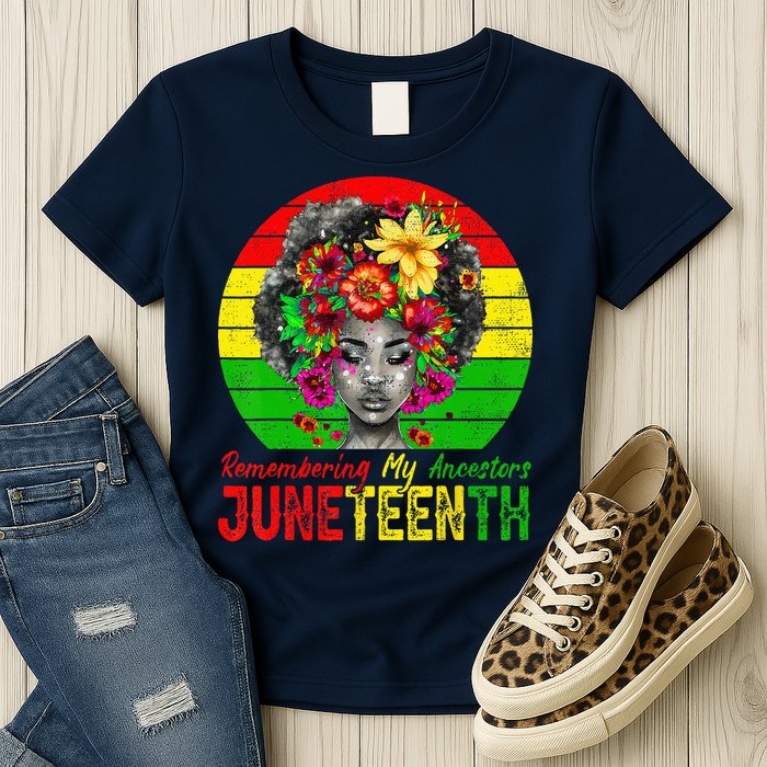 Juneteenth Wo Remembering My Ancestors Black Wo Womens T-Shirt