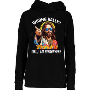 Jesus Wrong Rally Funny Election 2024 Womens Funnel Neck Pullover Hood