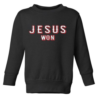 Jesus Won Rangers Texas Rangers Jesus Toddler Sweatshirt