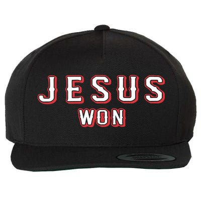 Jesus Won Rangers Texas Rangers Jesus Wool Snapback Cap