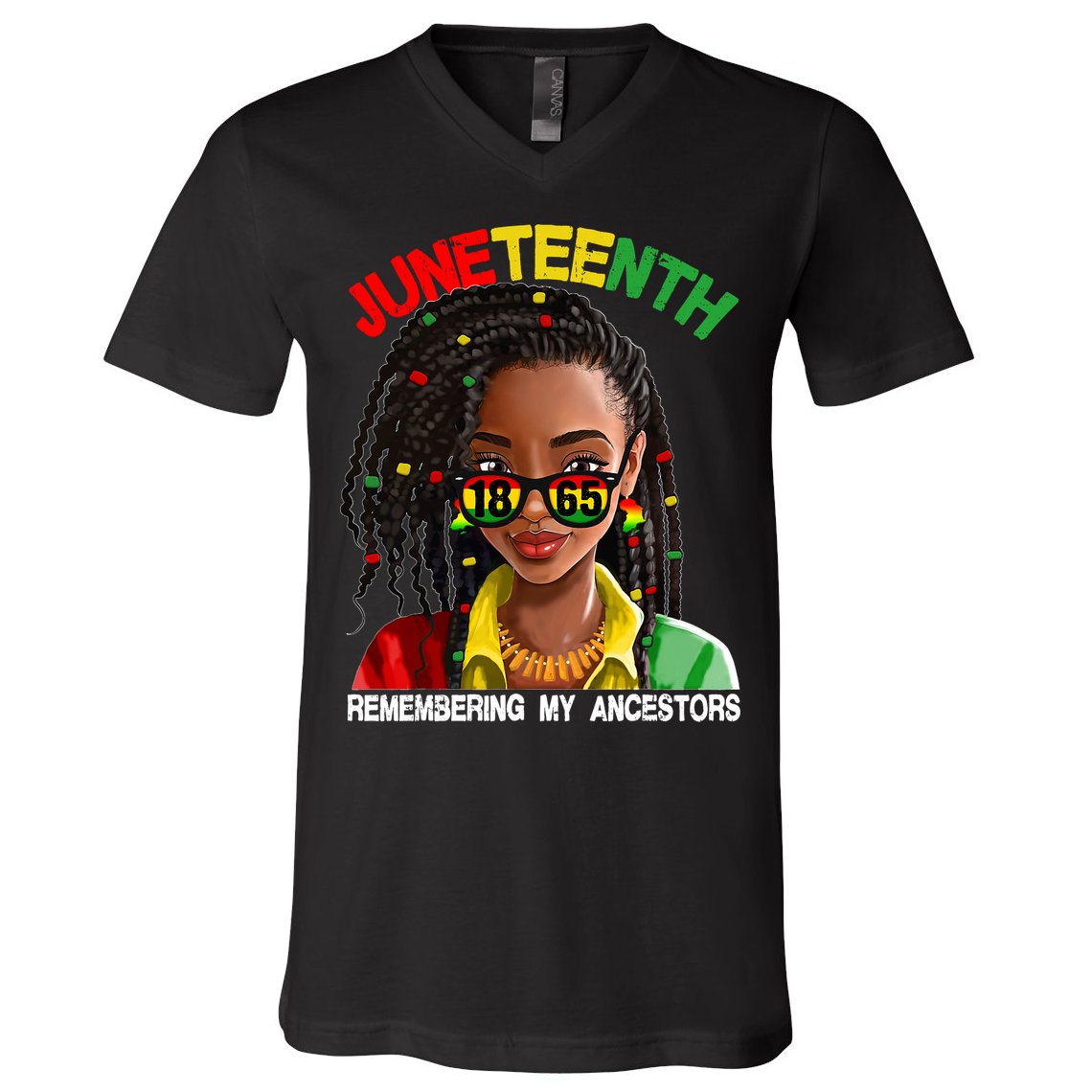 Juneteenth Women Remebering My Ancestors V-Neck T-Shirt