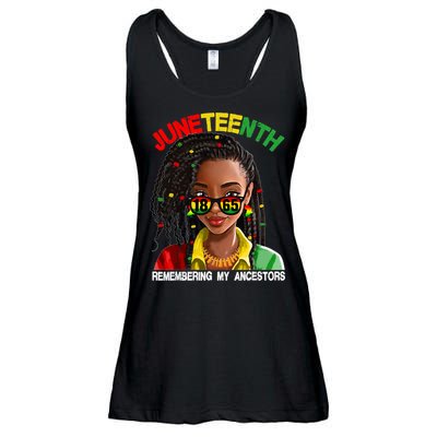 Juneteenth Women Remebering My Ancestors Ladies Essential Flowy Tank