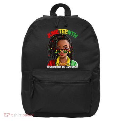 Juneteenth Women Remebering My Ancestors 16 in Basic Backpack