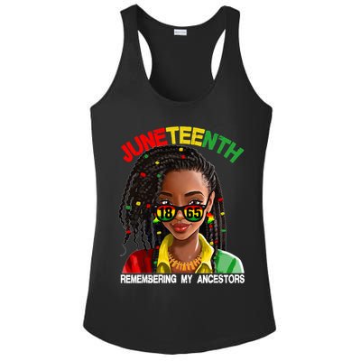 Juneteenth Women Remebering My Ancestors Ladies PosiCharge Competitor Racerback Tank