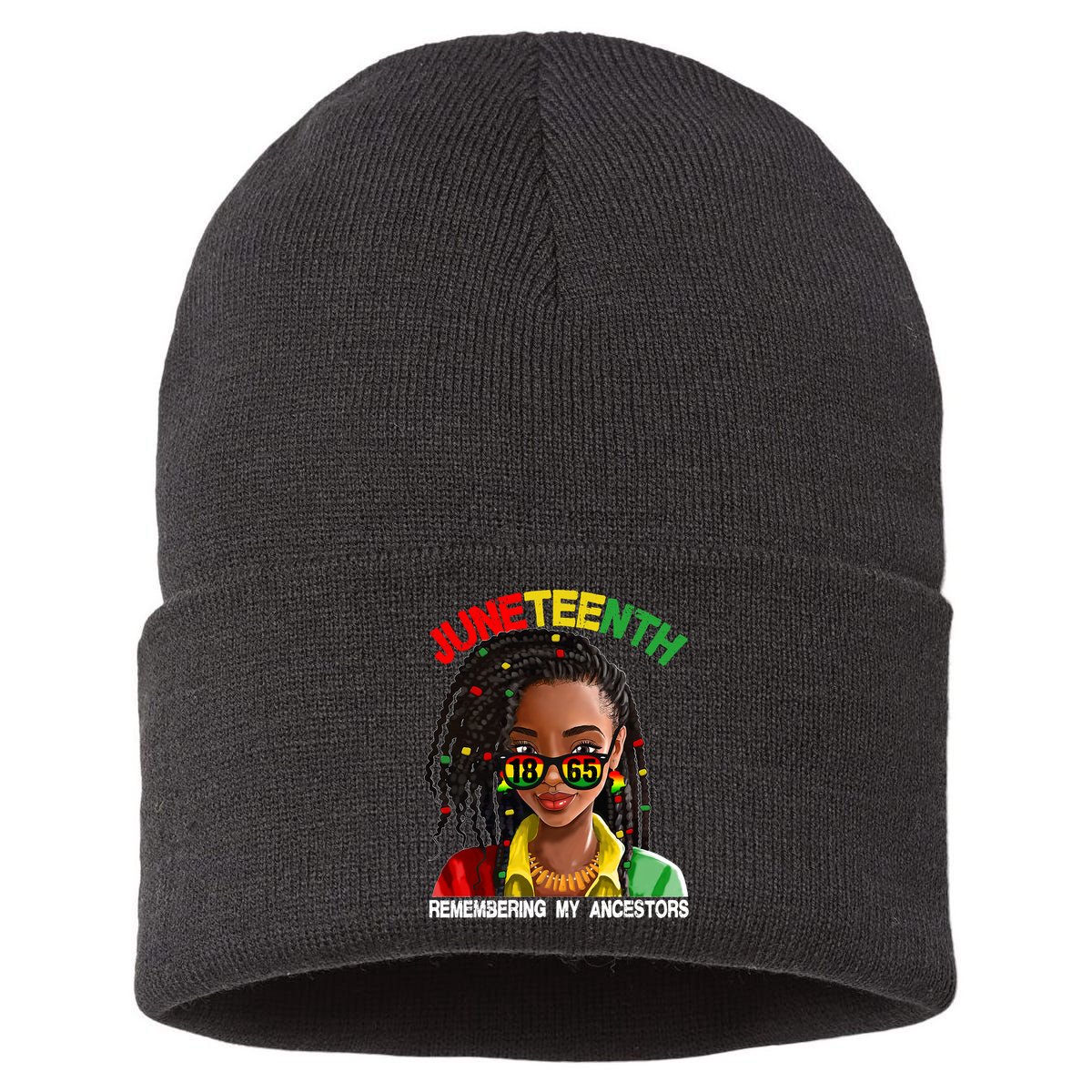 Juneteenth Women Remebering My Ancestors Sustainable Knit Beanie