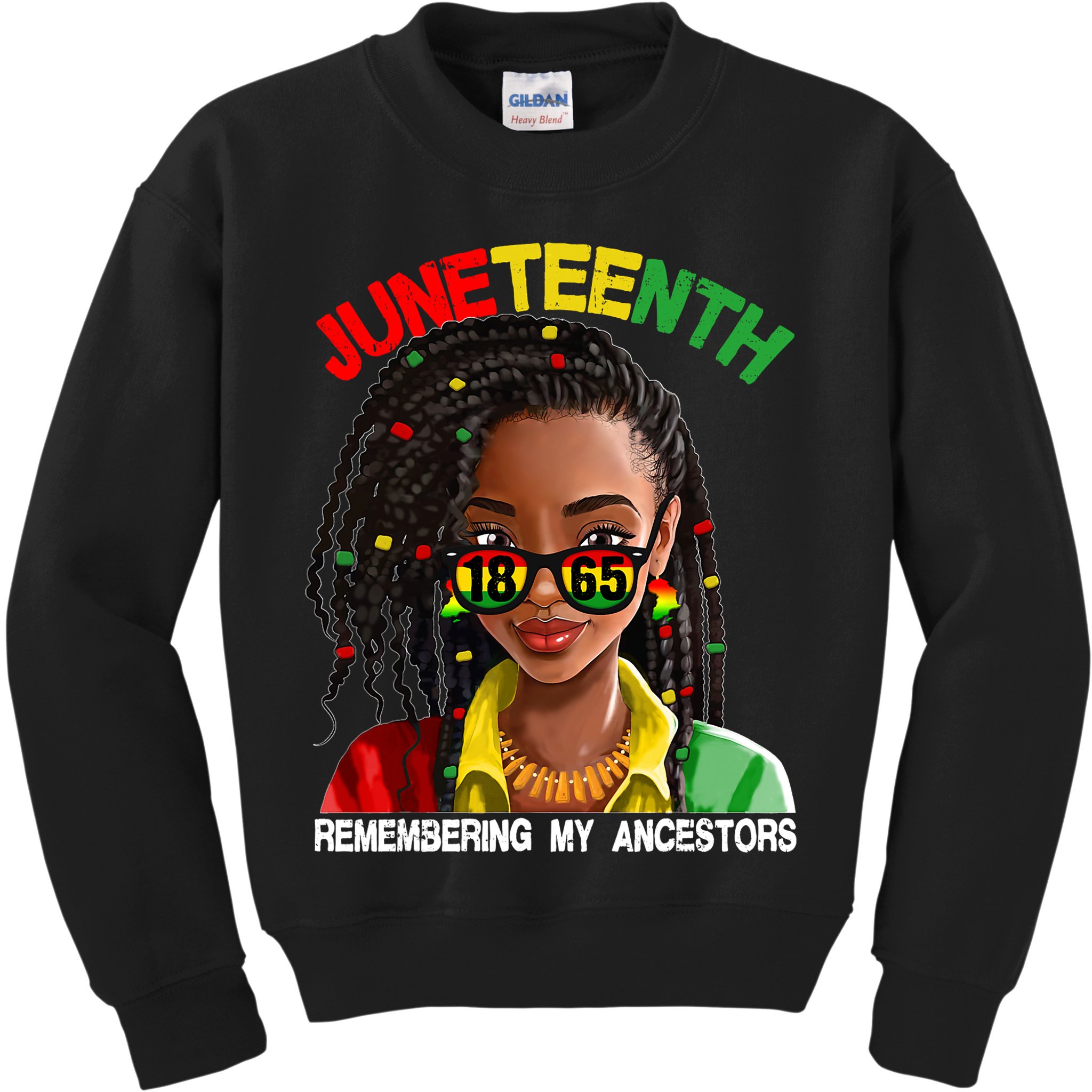 Juneteenth Women Remebering My Ancestors Kids Sweatshirt