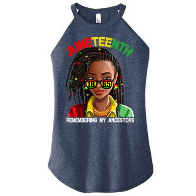 Juneteenth Women Remebering My Ancestors Women's Perfect Tri Rocker Tank