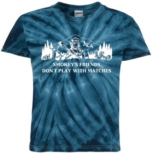 Johnb Wear Smokey’S Friends Don’T Play With Matches Kids Tie-Dye T-Shirt