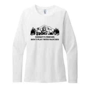 Johnb Wear Smokey’S Friends Don’T Play With Matches Womens CVC Long Sleeve Shirt