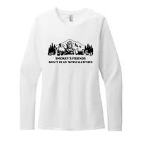 Johnb Wear Smokey’S Friends Don’T Play With Matches Womens CVC Long Sleeve Shirt