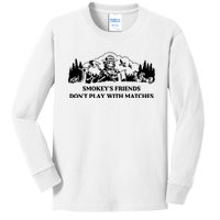 Johnb Wear Smokey’S Friends Don’T Play With Matches Kids Long Sleeve Shirt