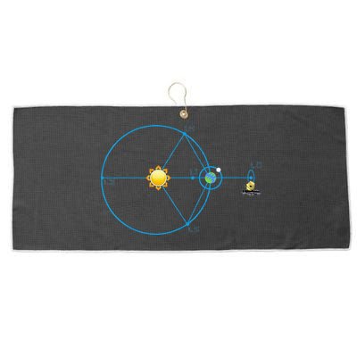 James Webb Space Telescope Jwst Schematic L2 Point Orbit Large Microfiber Waffle Golf Towel