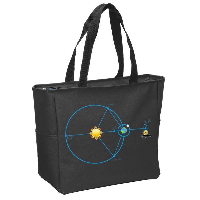 James Webb Space Telescope Jwst Schematic L2 Point Orbit Zip Tote Bag