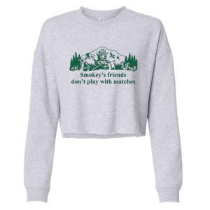 JohnB Wear Smokey’s Friends Don’t Play With Matches Cropped Pullover Crew