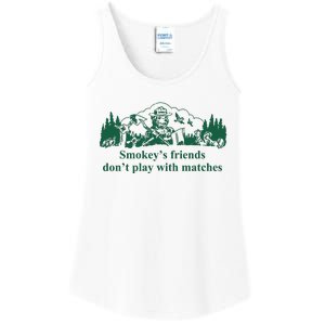 JohnB Wear Smokey’s Friends Don’t Play With Matches Ladies Essential Tank