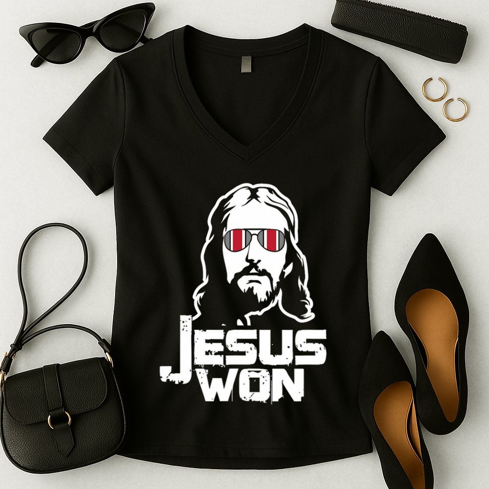 Jesus Won State Of Ohio Women's V-Neck T-Shirt