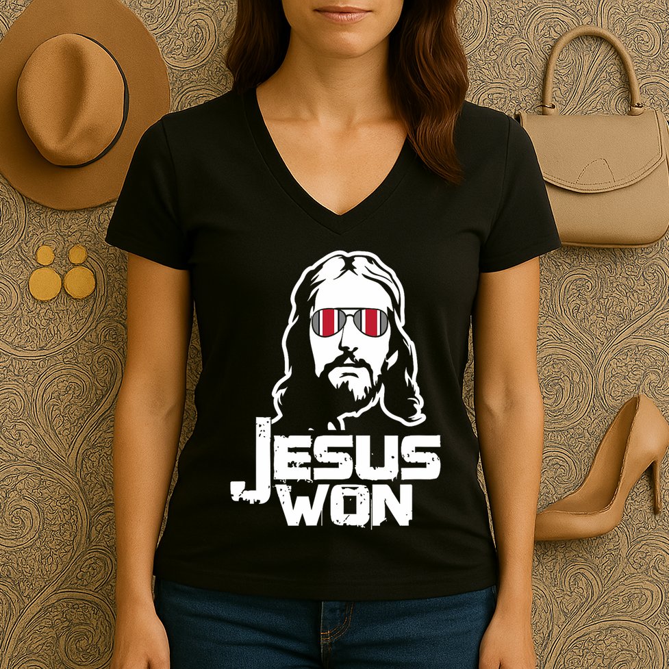 Jesus Won State Of Ohio Women's V-Neck T-Shirt