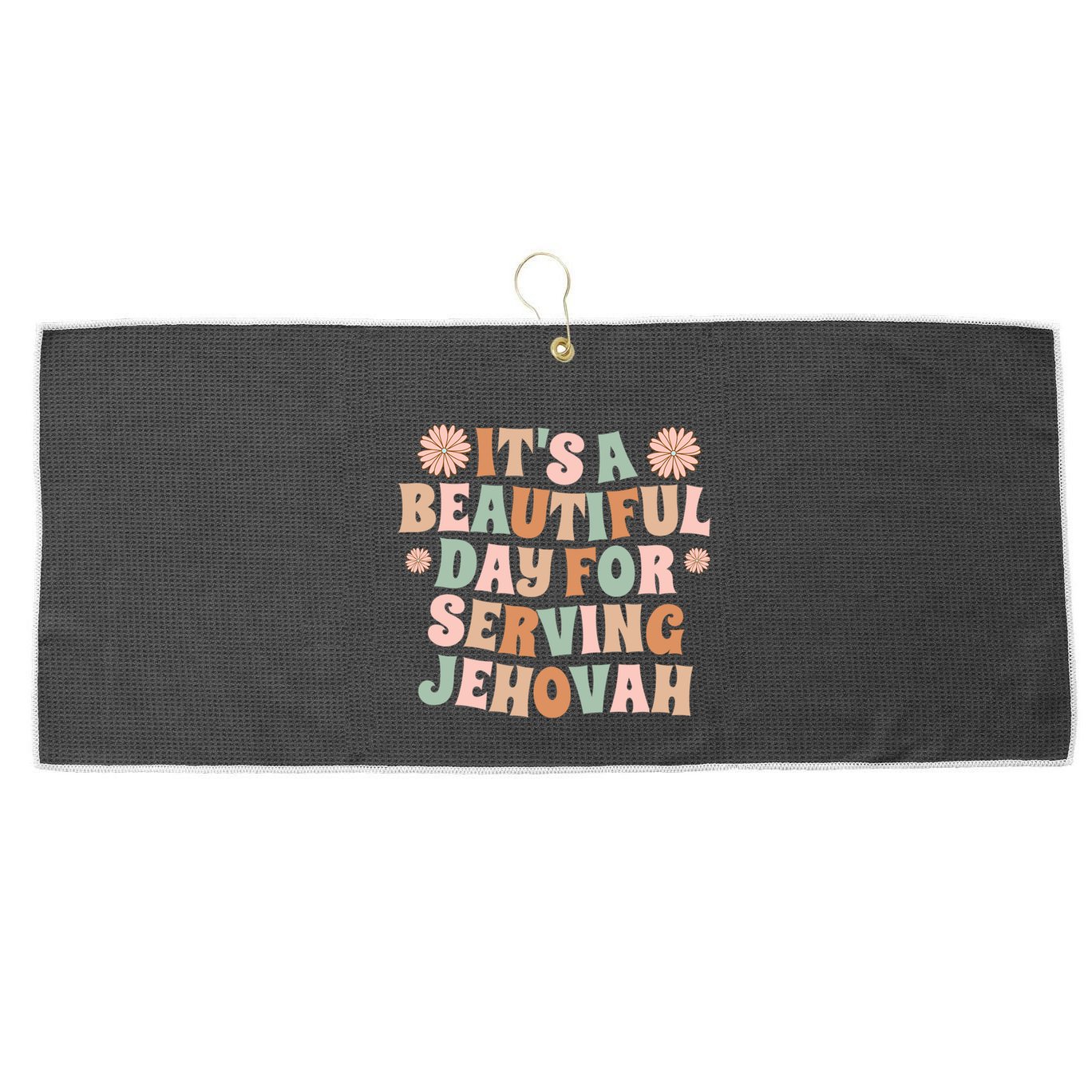 JehovahS Witness Supplies Jw Org Accessories Jw Retro Large Microfiber Waffle Golf Towel