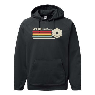 James Webb Space Telescope Retro Jwst Webb Telescope Performance Fleece Hoodie