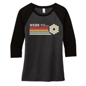 James Webb Space Telescope Retro Jwst Webb Telescope Women's Tri-Blend 3/4-Sleeve Raglan Shirt