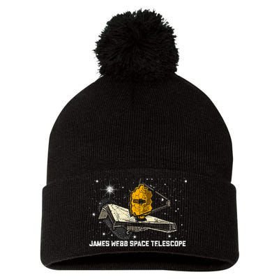 James Webb Space Telescope JWST Astronomy Astrophysics Pom Pom 12in Knit Beanie