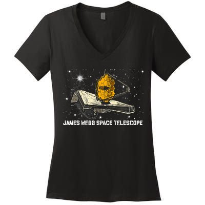 James Webb Space Telescope JWST Astronomy Astrophysics Women's V-Neck T-Shirt