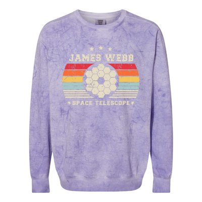 James Webb Space Telescope Retro Cosmic JWST Vintage Space Colorblast Crewneck Sweatshirt