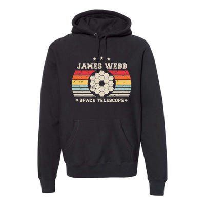 James Webb Space Telescope Retro Cosmic JWST Vintage Space Premium Hoodie