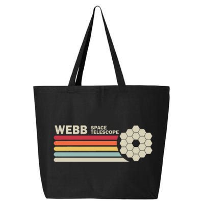 James Webb Space Telescope Retro Jwst Webb Telescope 25L Jumbo Tote