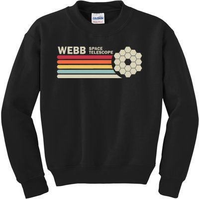 James Webb Space Telescope Retro Jwst Webb Telescope Kids Sweatshirt