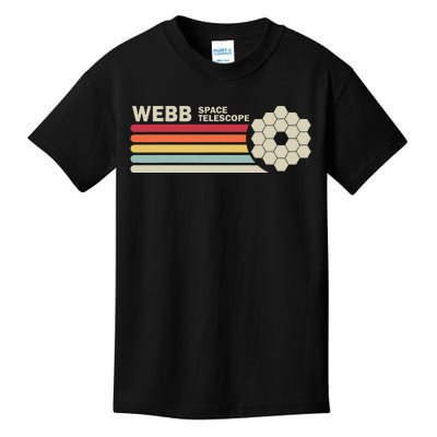 James Webb Space Telescope Retro Jwst Webb Telescope Kids T-Shirt