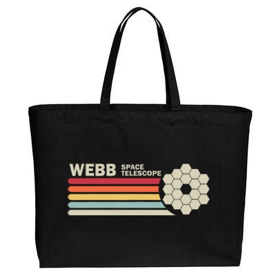 James Webb Space Telescope Retro Jwst Webb Telescope Cotton Canvas Jumbo Tote