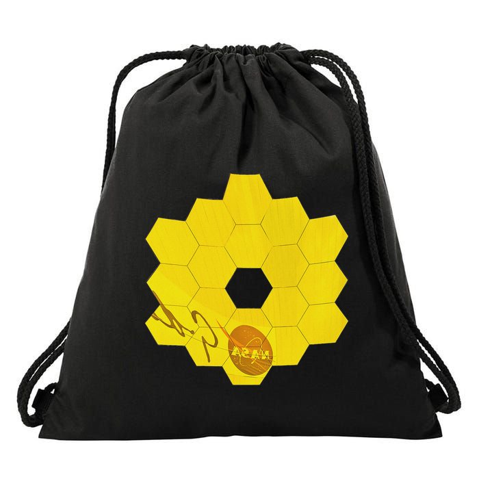 Jwst Webb Space Telescope Real Shiny Mirrors And Reflections Drawstring Bag