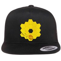 Jwst Webb Space Telescope Real Shiny Mirrors And Reflections Flat Bill Trucker Hat