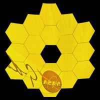 Jwst Webb Space Telescope Real Shiny Mirrors And Reflections Flat Bill Trucker Hat