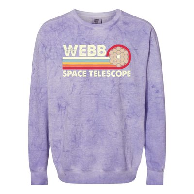 James Webb Space Telescope Retro JWST Webb Telescope Colorblast Crewneck Sweatshirt