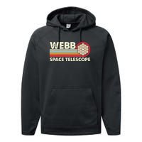 James Webb Space Telescope Retro JWST Webb Telescope Performance Fleece Hoodie