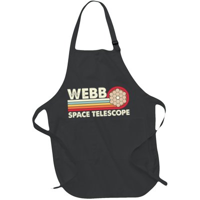 James Webb Space Telescope Retro JWST Webb Telescope Full-Length Apron With Pockets