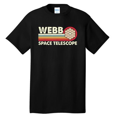 James Webb Space Telescope Retro JWST Webb Telescope Tall T-Shirt