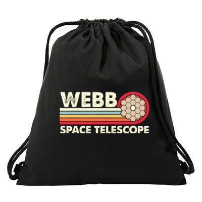 James Webb Space Telescope Retro JWST Webb Telescope Drawstring Bag